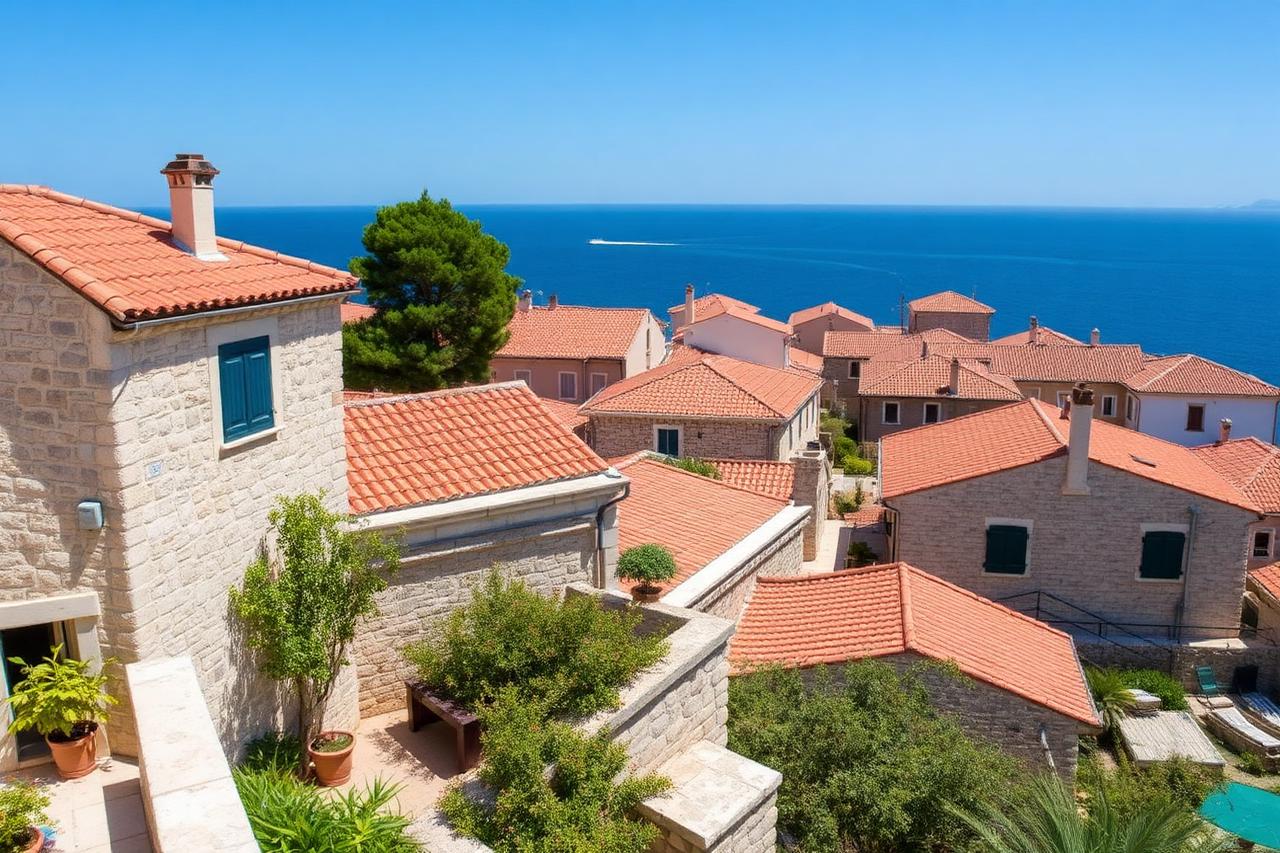 Dalmatian Stone Townhouse Above the Adriatic, Split, Croatia