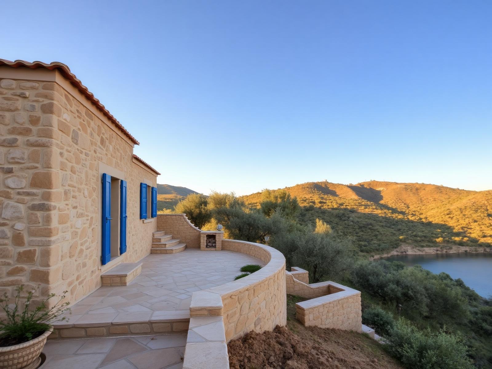 Stone House with Olive Terraces, Kalamata, Greece